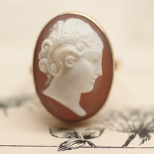 1950's-60's 14K & Carved Shell Cameo Ring