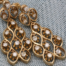 1930s-50s Diamond Chandelier Earrings