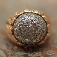 Circa 1950-1970 14K Diamond Cluster Ring