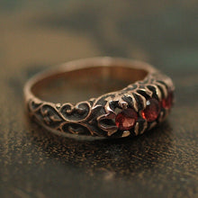 Circa 1890 Almondine Garnet Ring