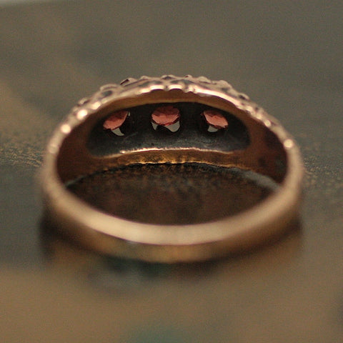 Circa 1890 Almondine Garnet Ring
