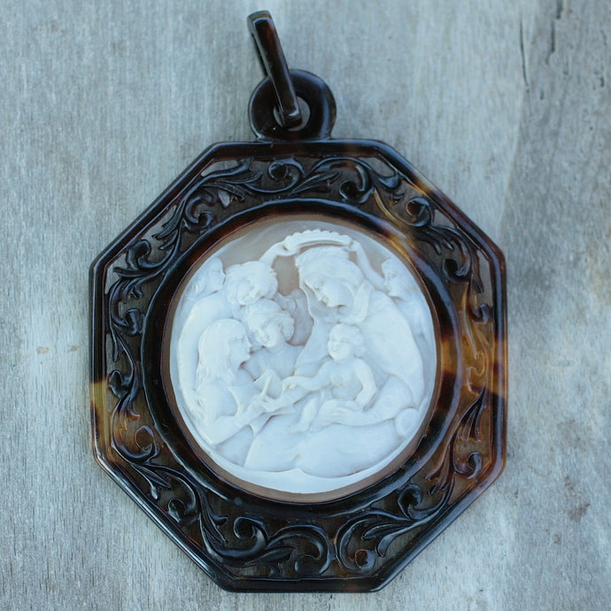 Circa 1870 Cameo in Tortoise Shell Frame