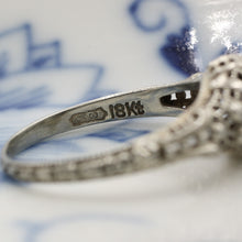 1920s 18k Filigree F VVS Diamond Ring
