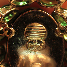 1961 Christian Dior Green Glass Earrings