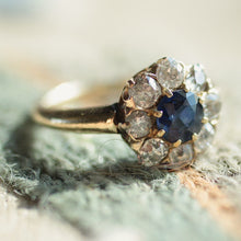 Circa 1900 Burmese Sapphire & Diamond Ring