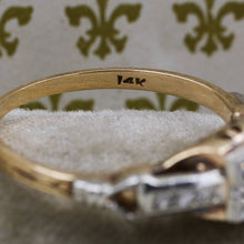 1930s Two-tone Old Mine Cut Diamond Ring