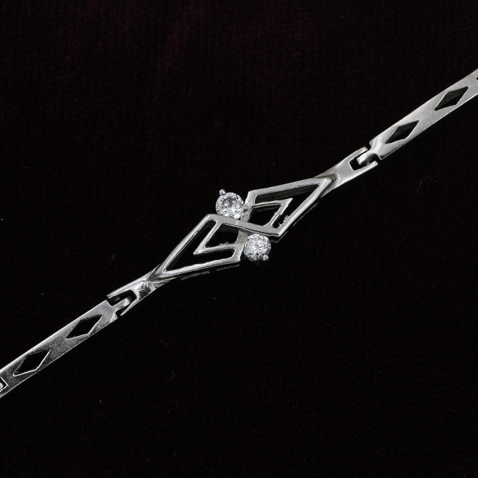 1920s Simple Deco Diamond Bracelet