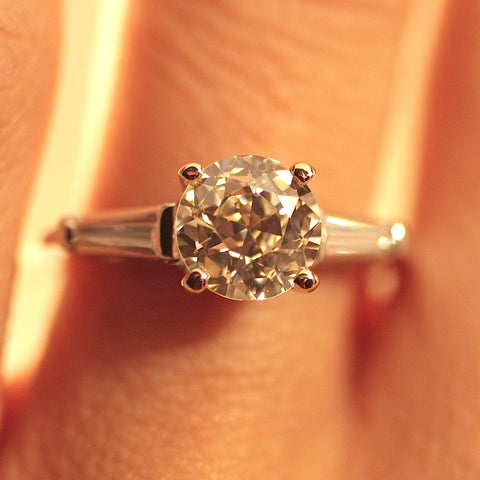 Circa 1940-1950 Platinum Diamond Ring