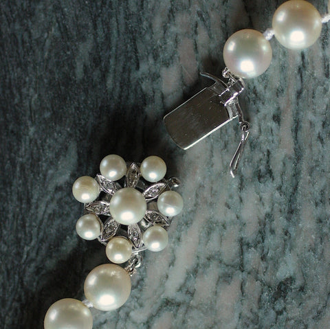 Circa 1950 15" 7.5-8m.m. Akoya Pearls