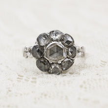1850s-60s Rose Cut Diamond Cluster Ring