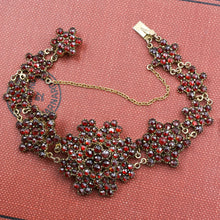 Victorian Bohemian Garnet Flower Bracelet