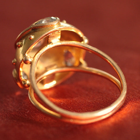 Circa 1930-1950 18K Diamond Dome Ring