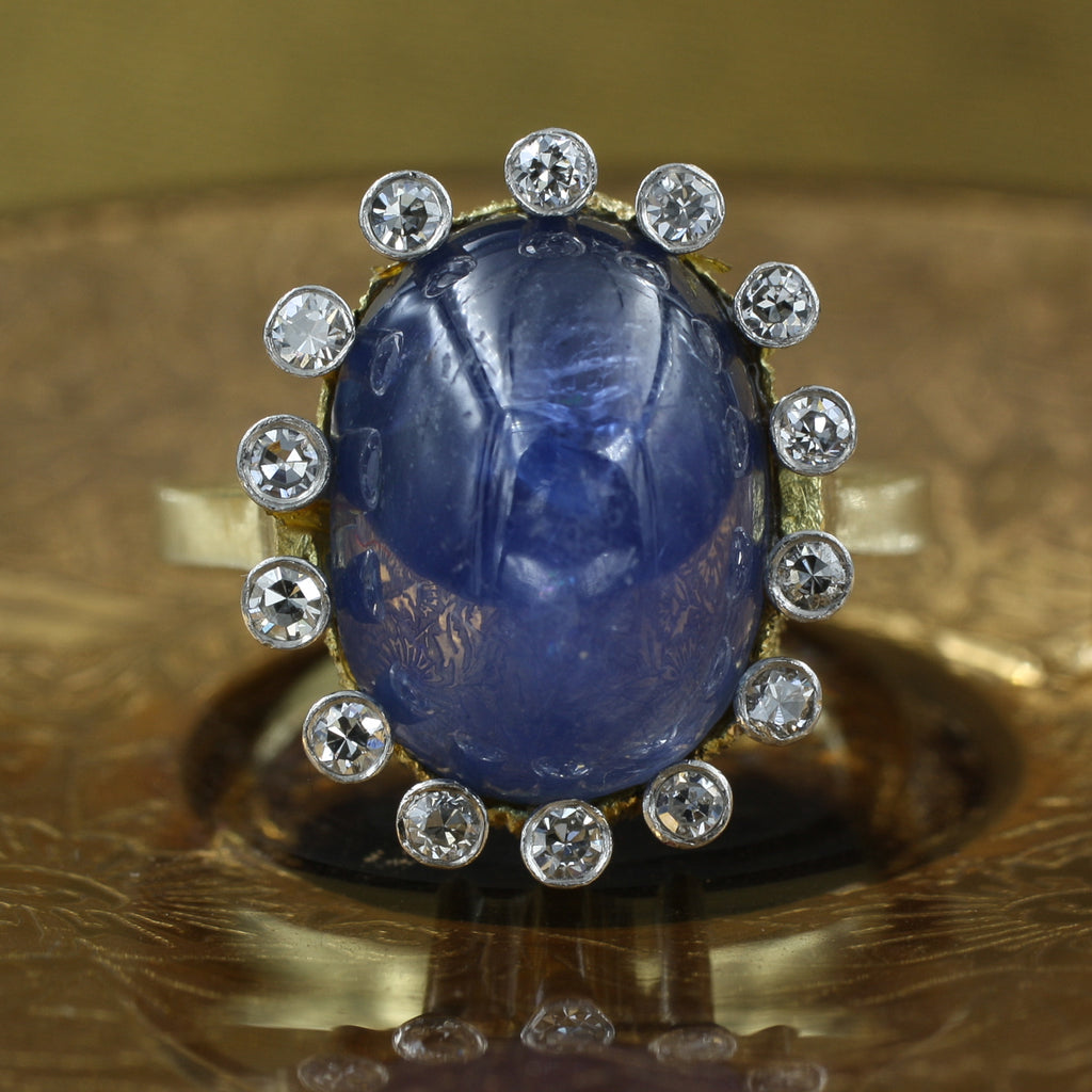 Star Ceylon Sapphire Ring c1980 – Pippin Vintage Jewelry
