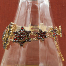 Victorian Bohemian Garnet Flower Bracelet