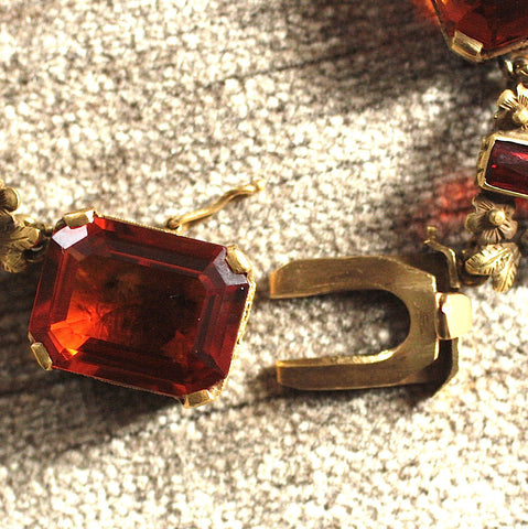 Circa 1920/1930 Madeira Citrine 19K Necklace