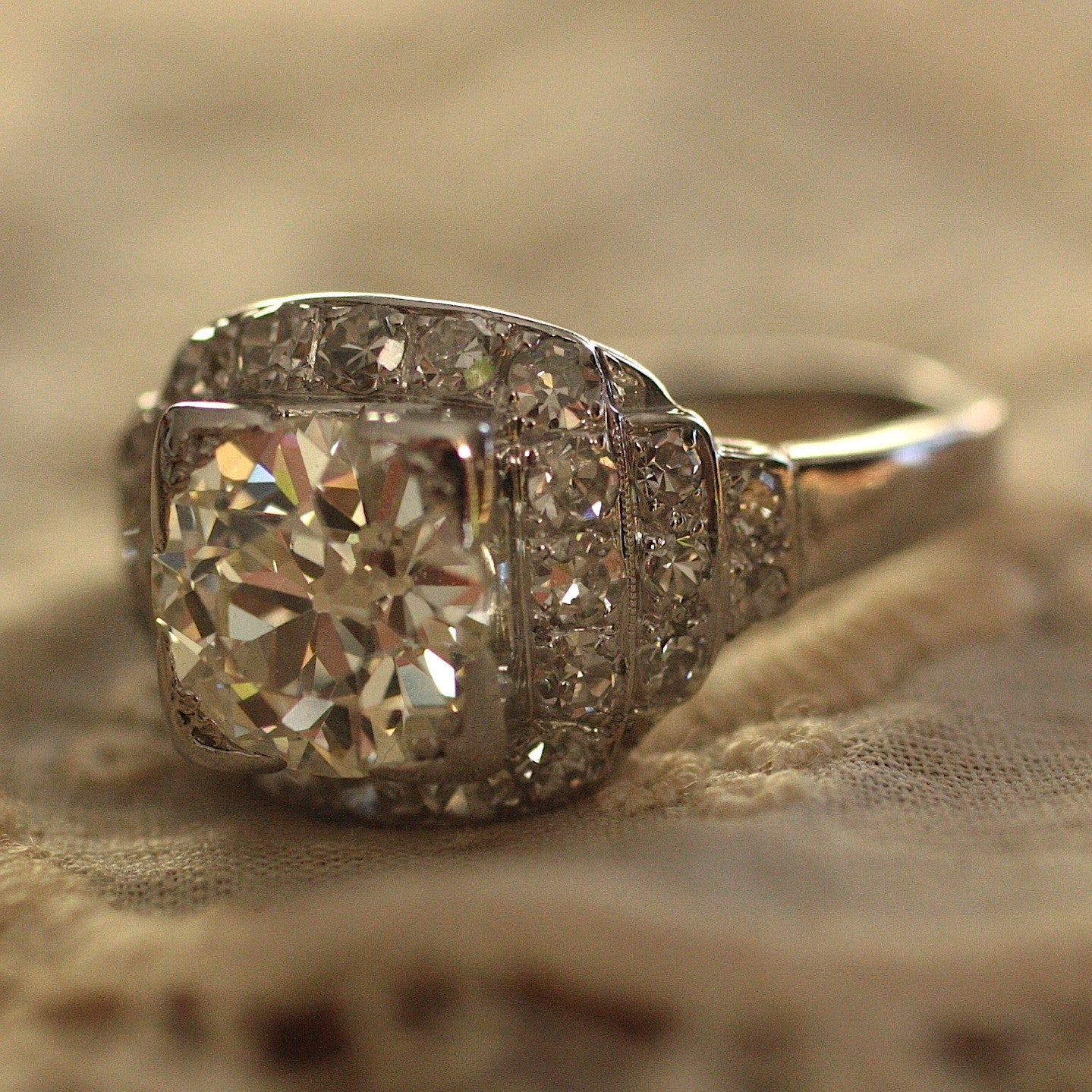 Circa 1920 1.75 Carat Diamond Ring