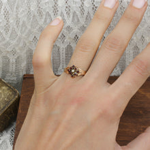 c1880 Rose Gold Garnet Ring