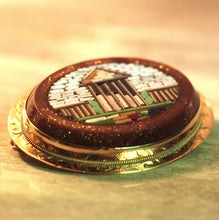 Circa 1910 10K Goldstone Micro Mosaic Pin/Pendant