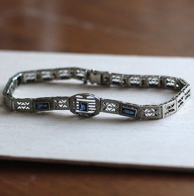 Circa 1920 10K Filagree Bracelet