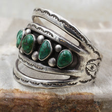 c1970 Navajo Turquoise Cuff by Morty Johnson