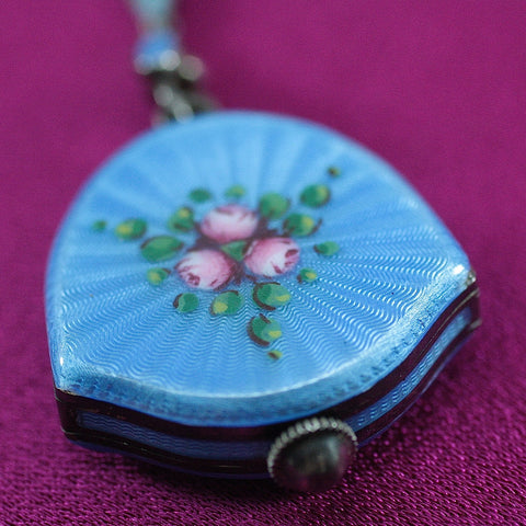 Circa 1930's Bucherer Sterling & Enamel Brooch Pin