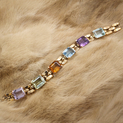 Fine Precious Gemstone Bracelet c1980