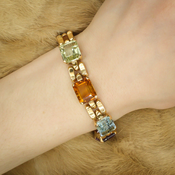 Fine Precious Gemstone Bracelet c1980