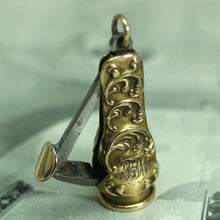 Circa 1900 14K Repoussé Cigar Cutter
