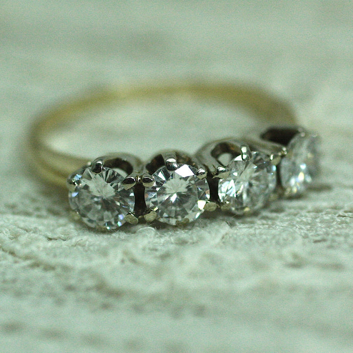 Circa 1950 14K diamond ring