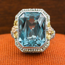 1920s Blue Spinel Filigree Ring