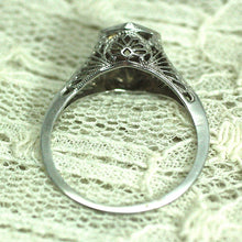 Circa 1920's 18K Filigree Diamond Engagement Ring