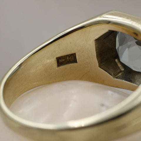 1930s-50s Handmade 4 Carat Aquamarine Ring