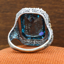 1920s Blue Spinel Filigree Ring