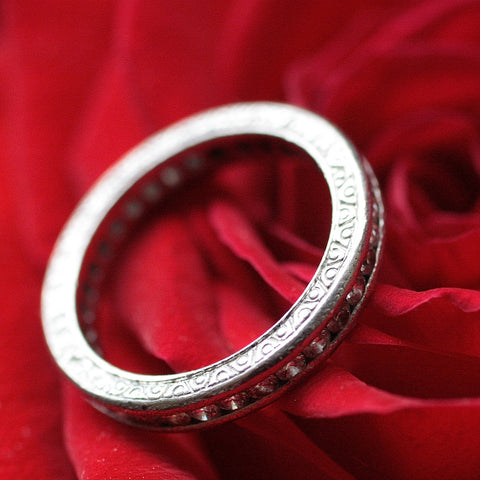 Circa 1940's Platinum Diamond Eternity Band