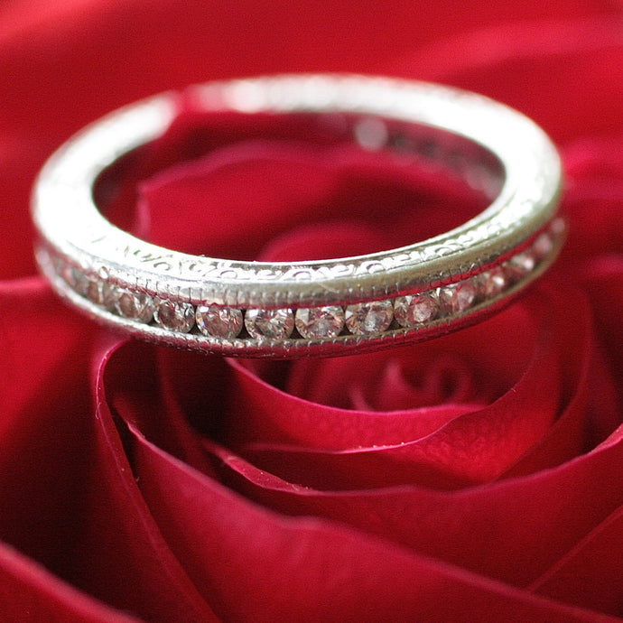 Circa 1940's Platinum Diamond Eternity Band