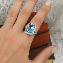 1920s Blue Spinel Filigree Ring