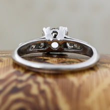 1940s Handmade Platinum Old European Cut Diamond Ring