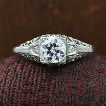 1920s .78 carat GIA Certified Diamond Filigree Ring