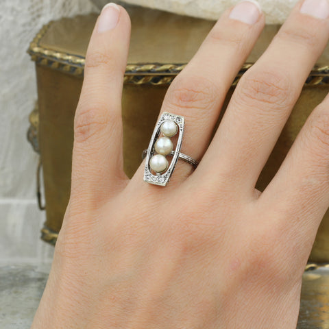 c1900 Natural Pearl Dinner Ring