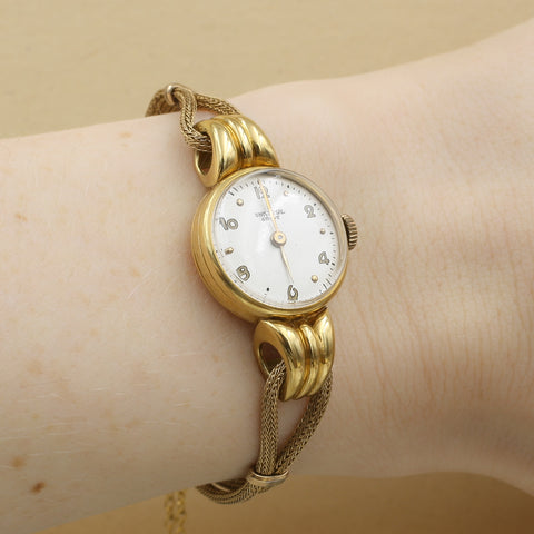 Midcentury Universal Genéve Gold Watch