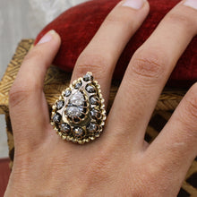 Early Victorian Rose Cut Diamond Pear Ring