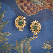 Brutalist Emerald Earrings c1970