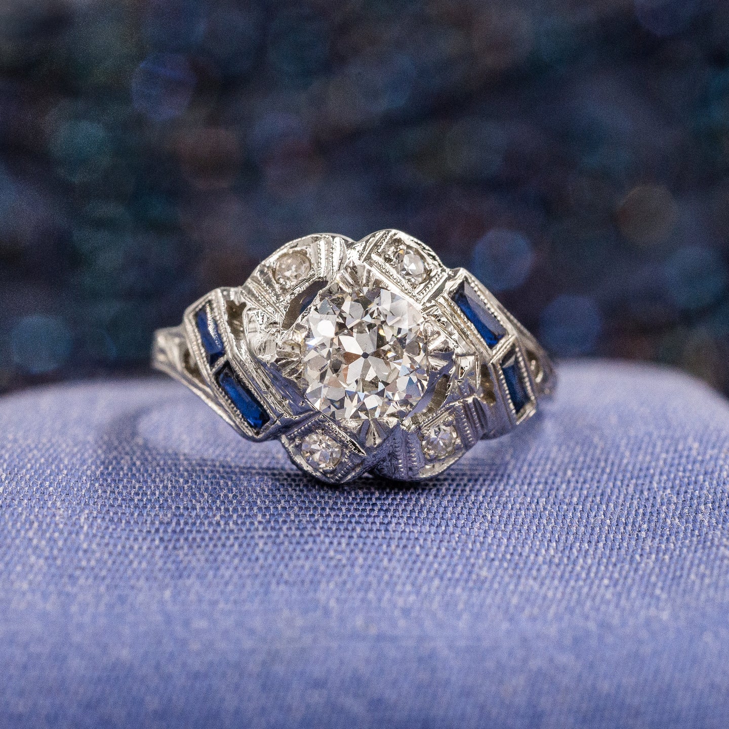 Art Deco .83 Carat Diamond Ring