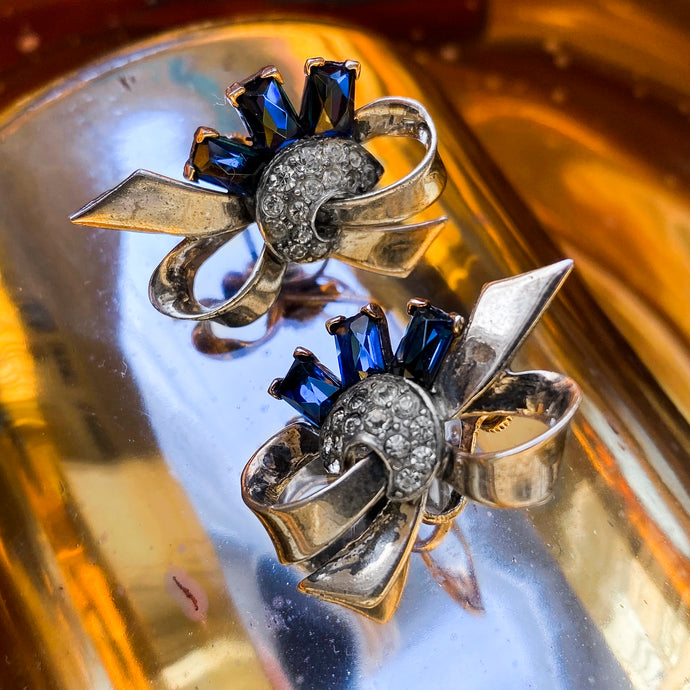 1941 Retro Bow Earrings by Boucher