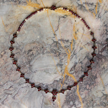 Bohemian Garnet and Pearl Necklace c1930