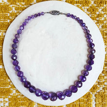 Faceted Amethyst Bead Necklace c1930