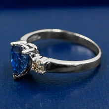 Pear-cut Sapphire & Diamond Ring