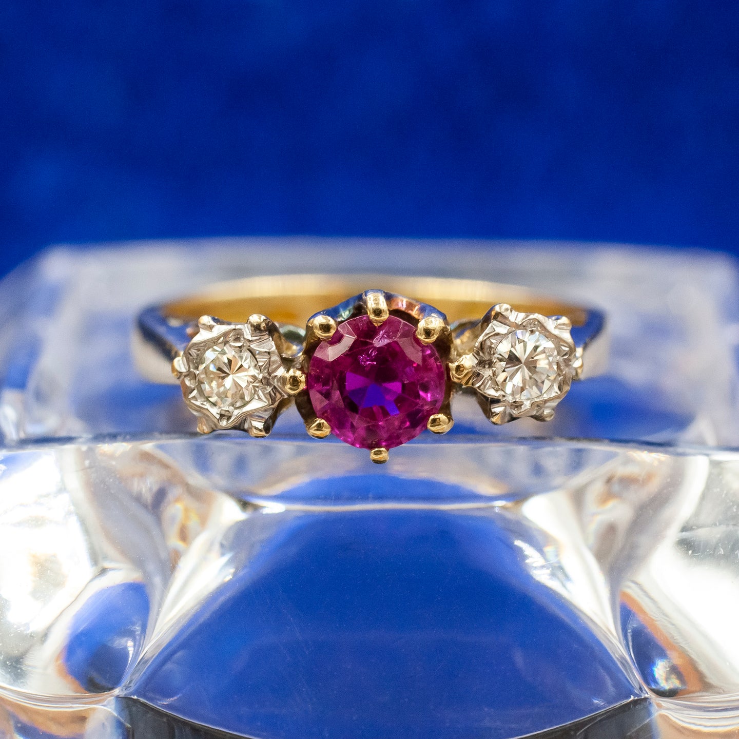 Ruby Diamond Ring by Bravingtons c1975