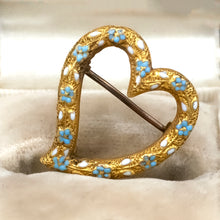 Enamel Heart Pin c1890