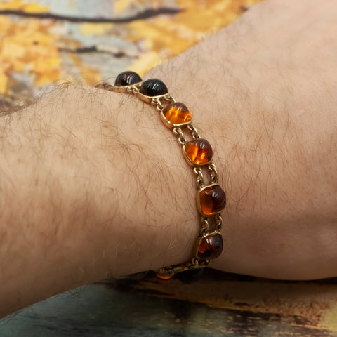 Madeira Citrine Cabochon Bracelet c1940